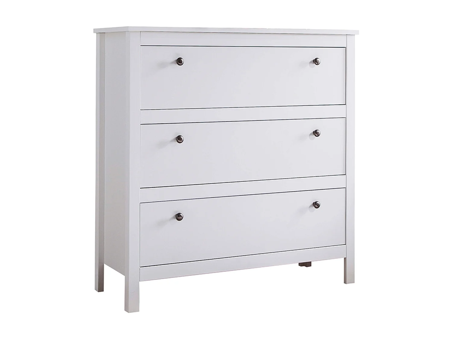 Kommode Metallkugelgriffe - weiß - FARGE