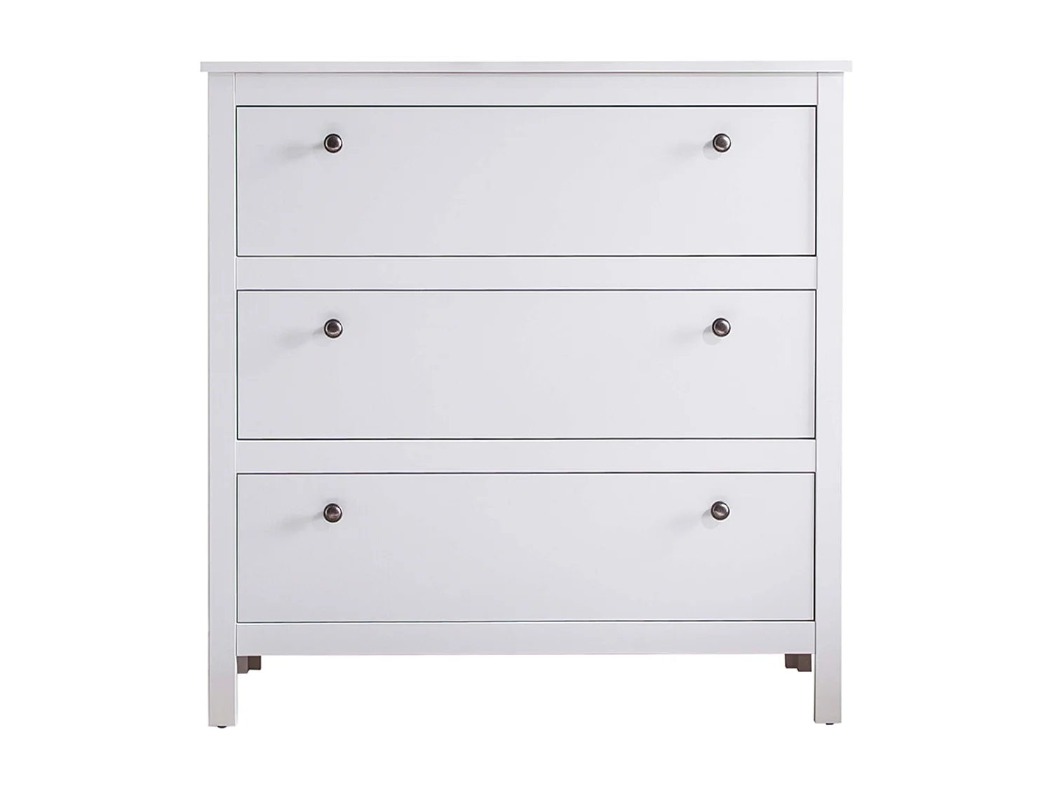 Kommode Metallkugelgriffe - weiß - FARGE