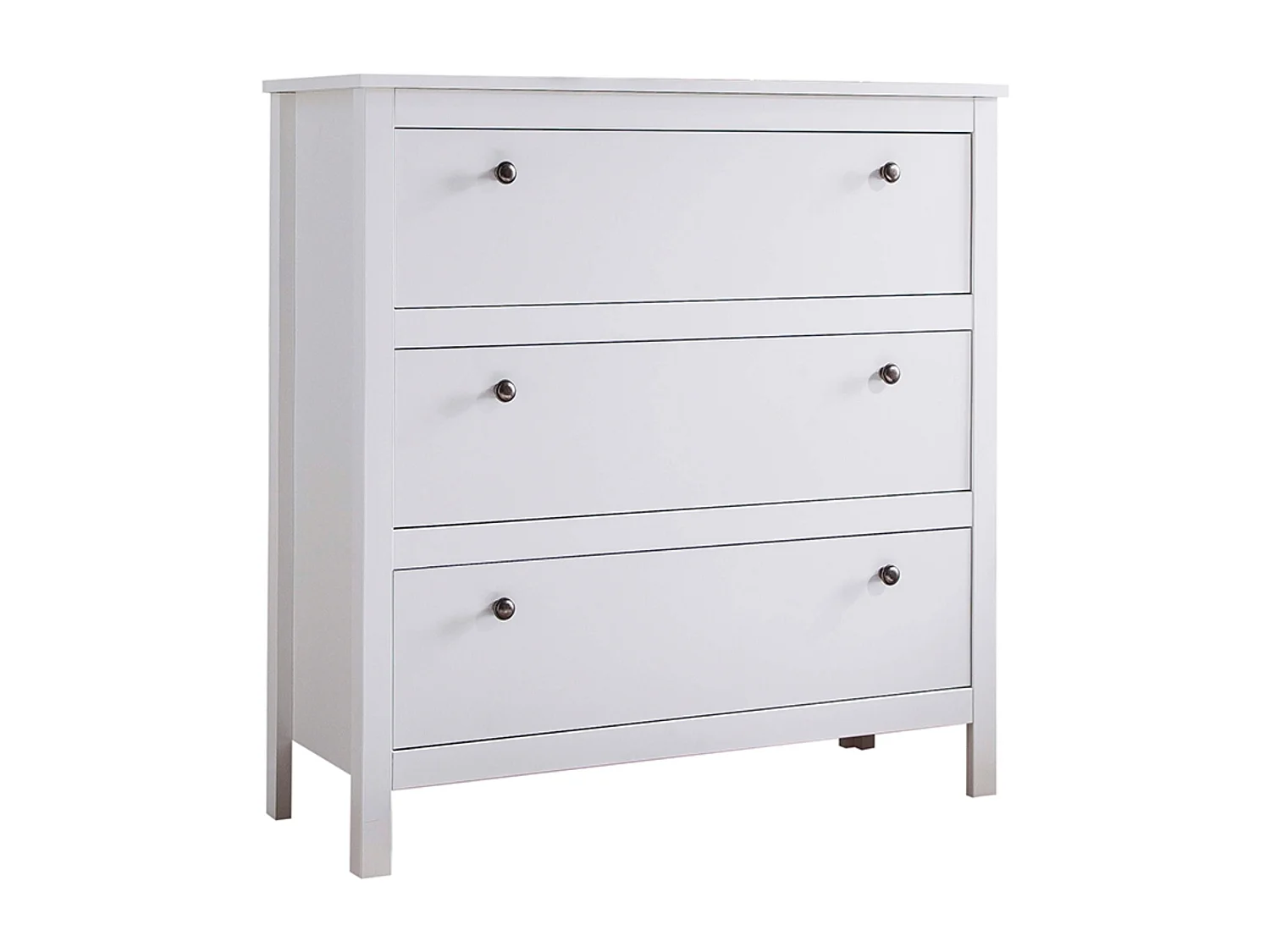 Kommode Metallkugelgriffe - weiß - FARGE