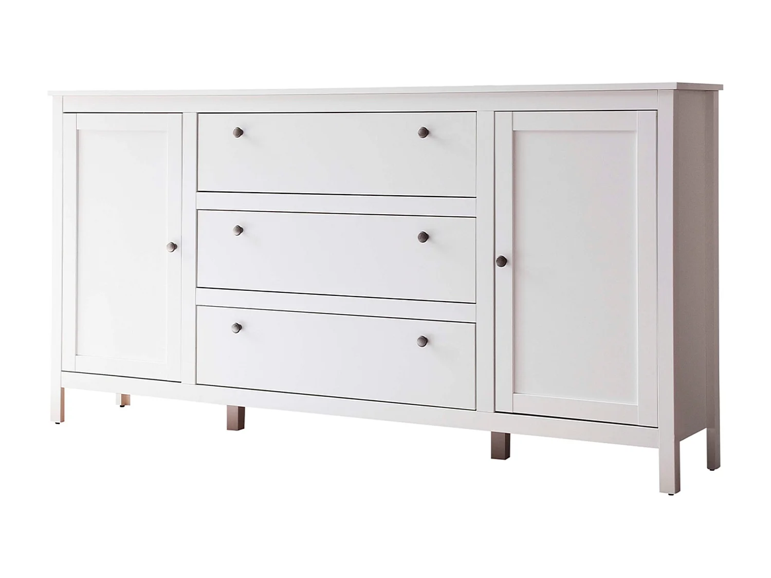 Kommode Metallkugelgriffe - weiß - FARGE