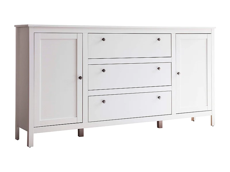 Kommode Metallkugelgriffe - weiß - FARGE