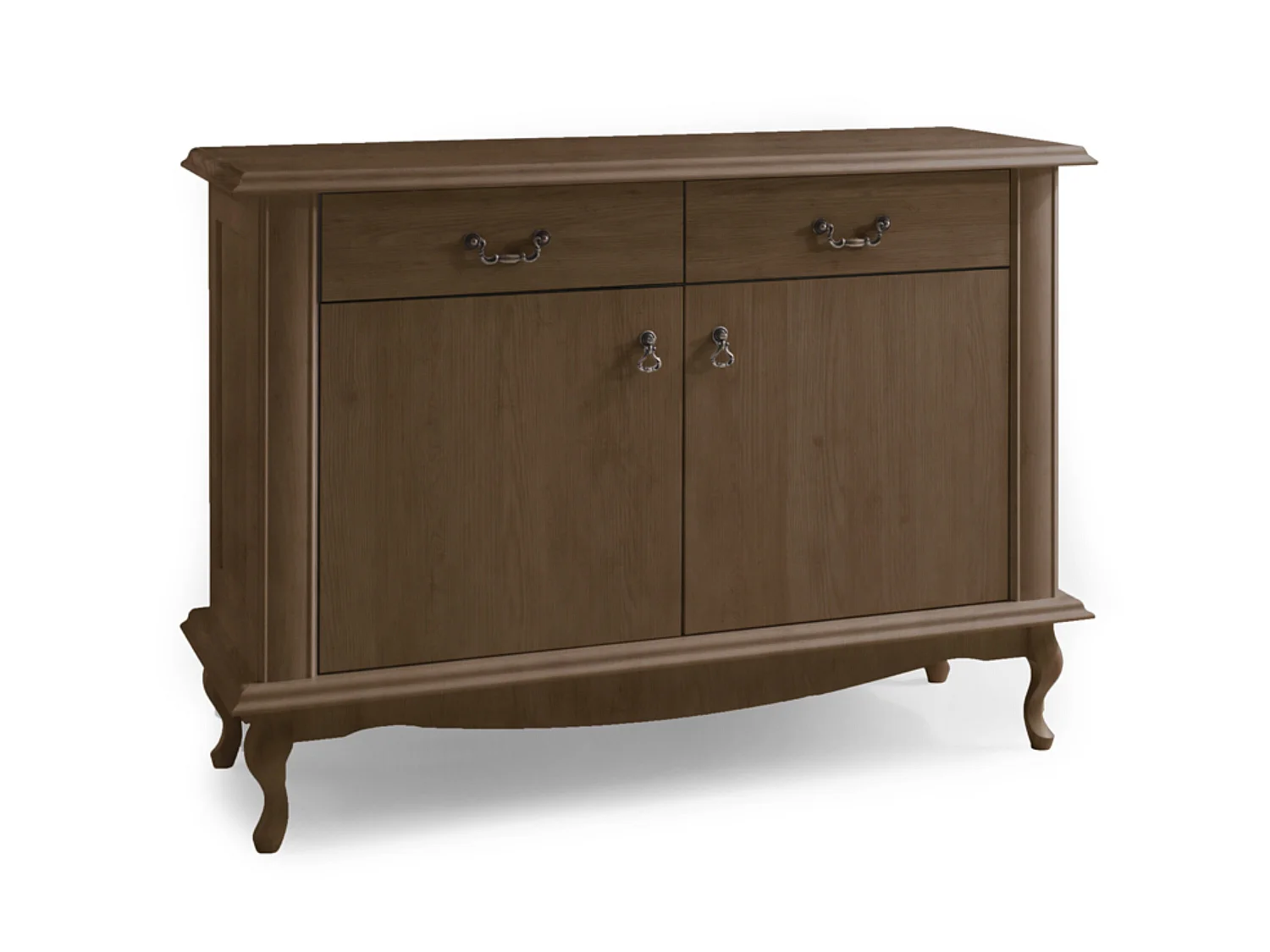 Kommode mit Türen geschnitzte Füße - braun - BRITON