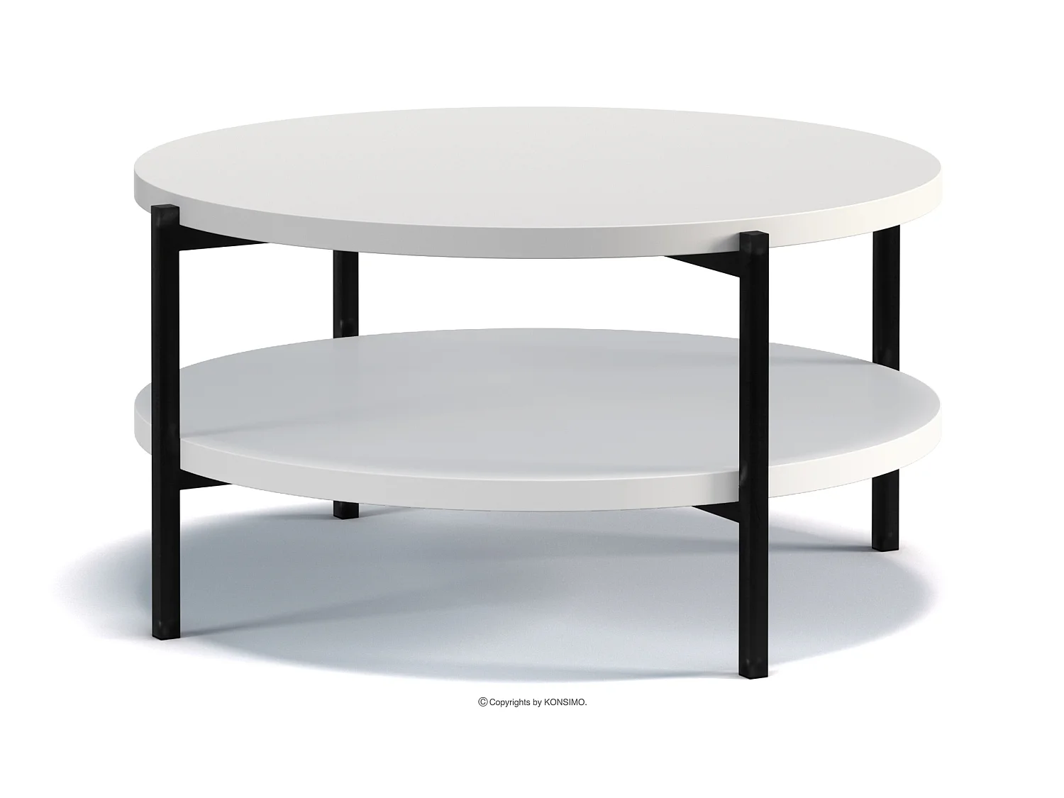 Couchtische Wohnzimmertisch - Spanplatte - weiß - GERIS