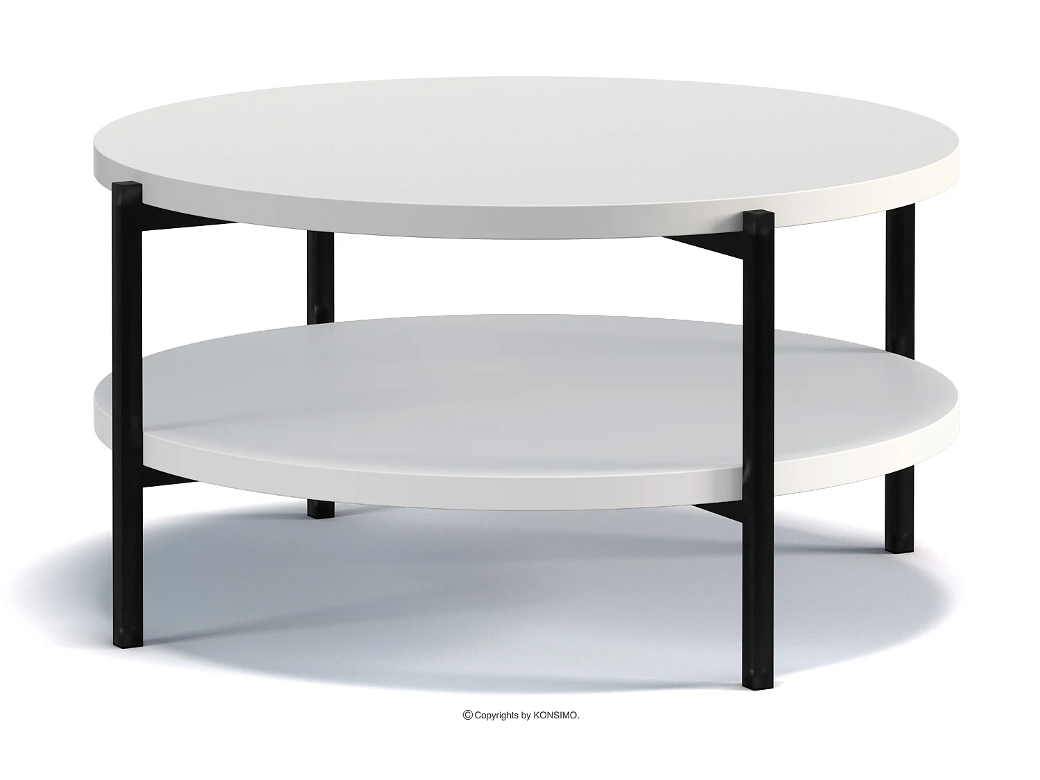 Couchtische Wohnzimmertisch - Spanplatte - weiß - GERIS