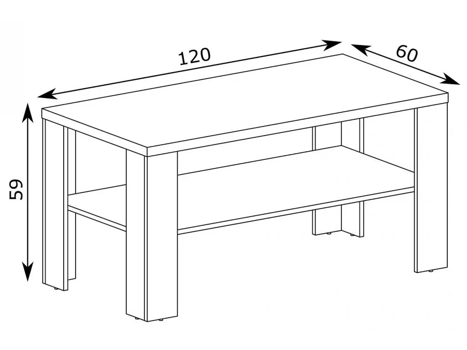 Couchtisch - natürliche Eiche - VETIS