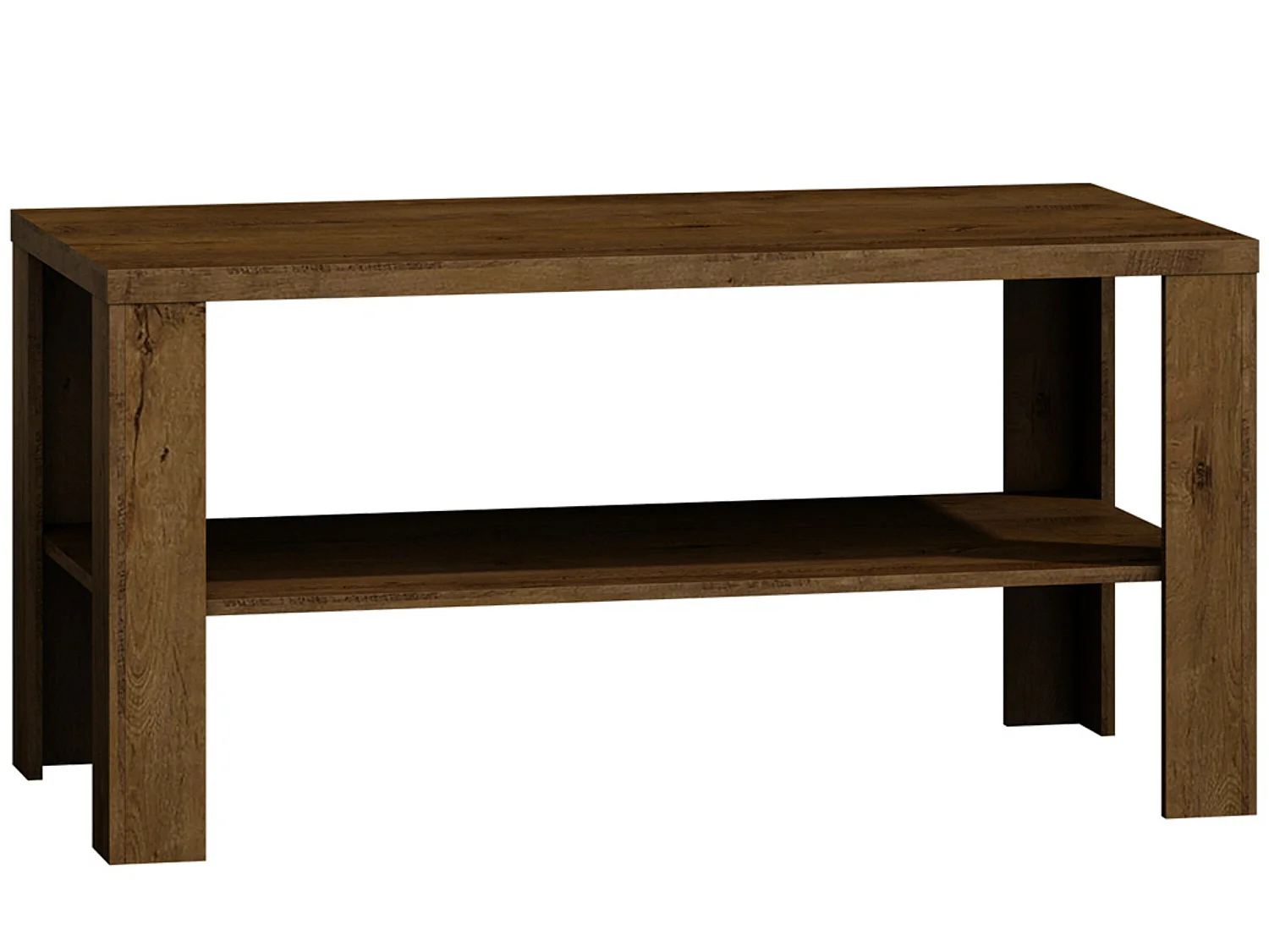 Kaffeetisch mit E-legeböde v-tage - helle Asche - VETIS