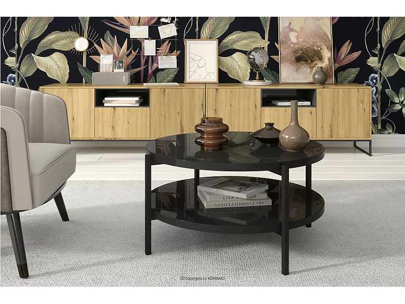 Couchtisch Wohnzimmertisch - schwarz - GERIS