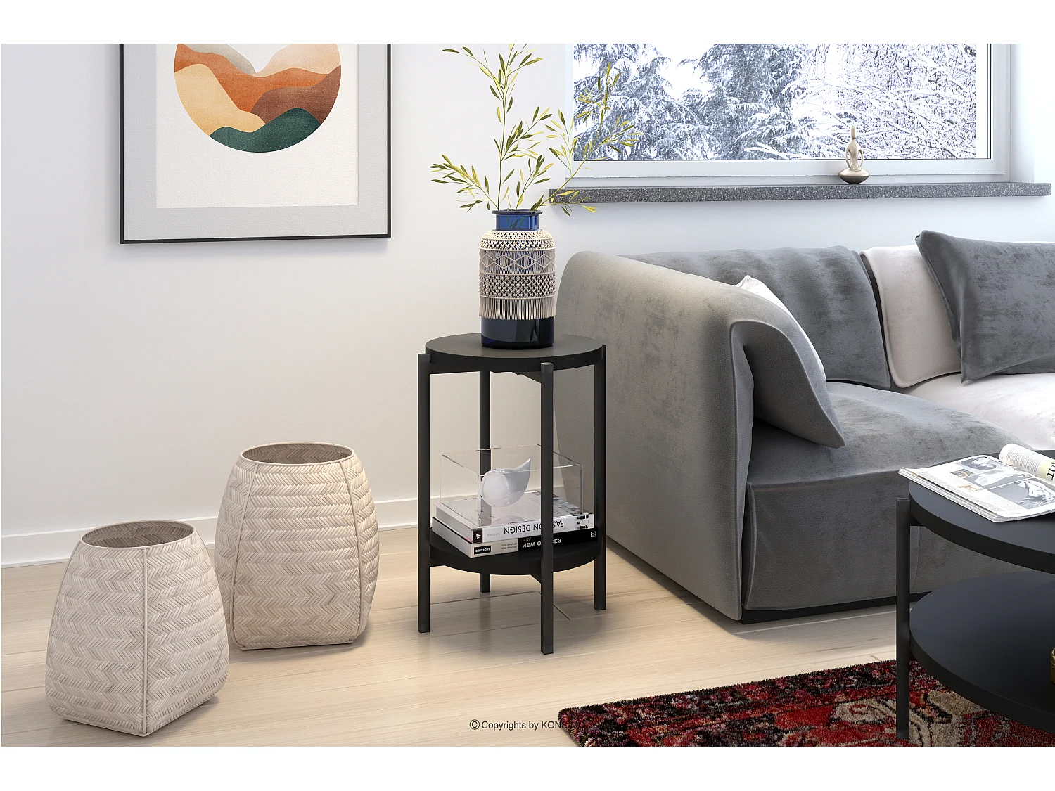 Couchtische Wohnzimmertisch - Spanplatte - schwarz - GERIS