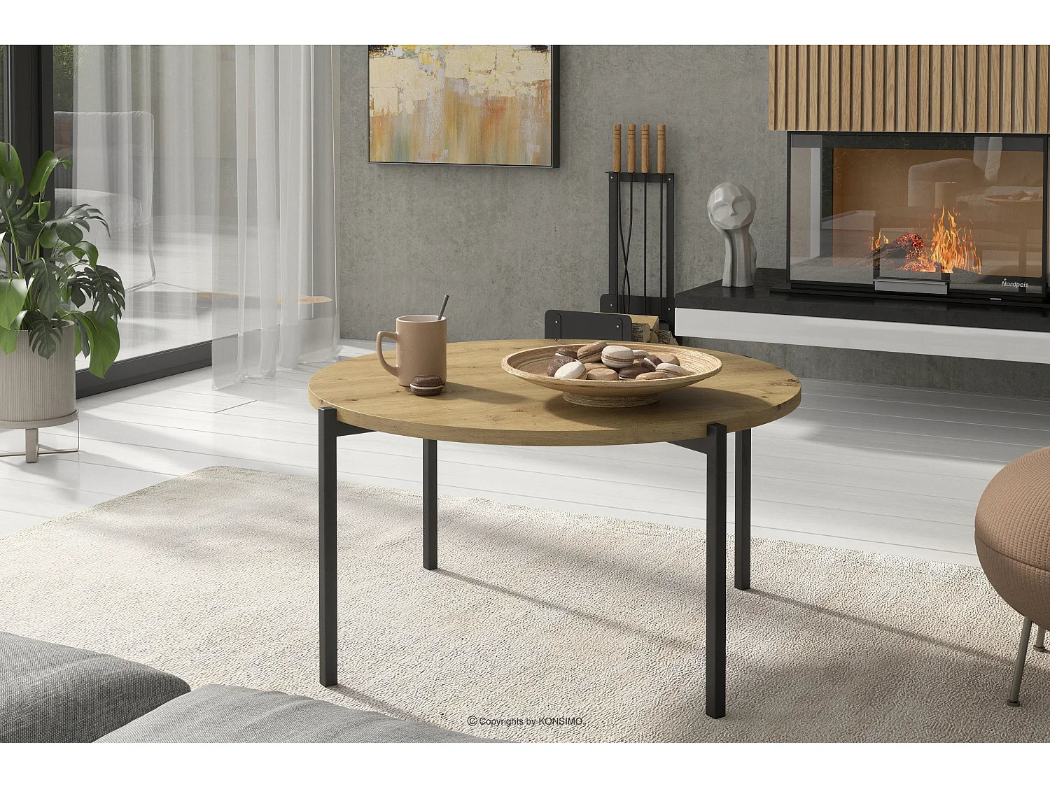 Couchtische Wohnzimmertisch - Spanplatte - dunkebraun - GERIS