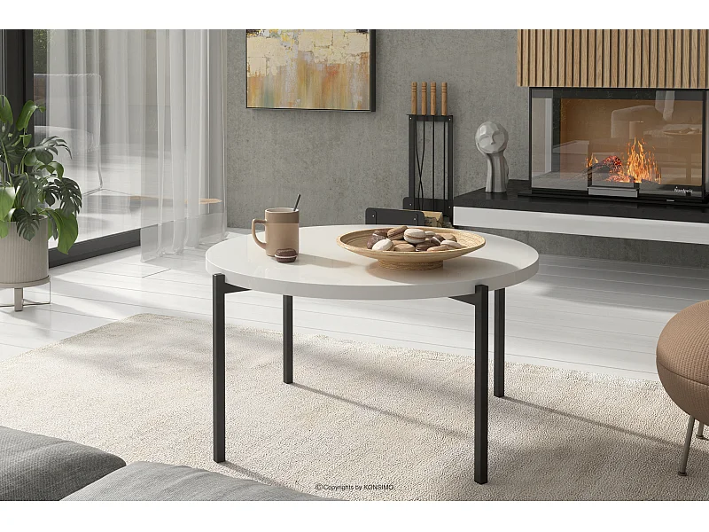 Couchtische Wohnzimmertisch - Spanplatte - weiß - GERIS