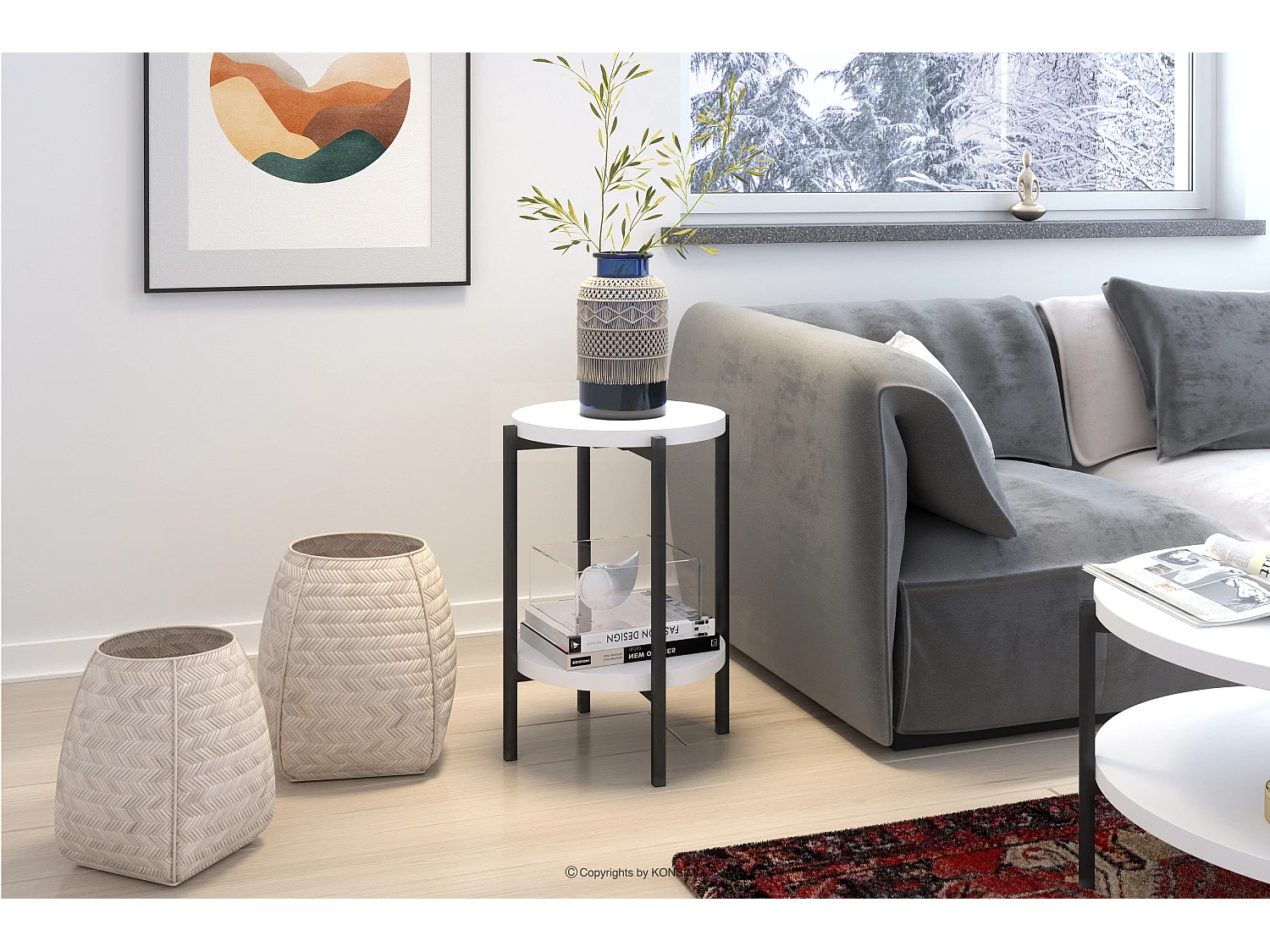 Couchtische Wohnzimmertisch - Spanplatte - weiß - GERIS