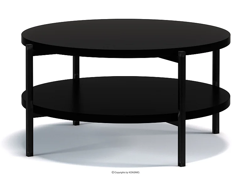 Couchtische Wohnzimmertisch - Spanplatte - schwarz - GERIS