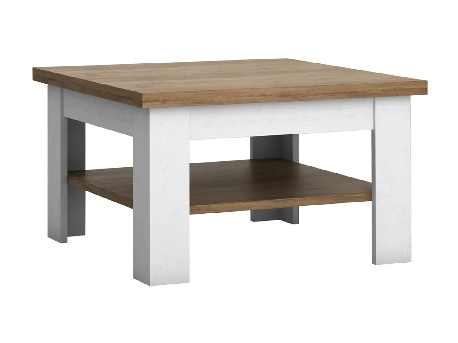 Couchtisch mit E-legeböde - weiß - LEMAS