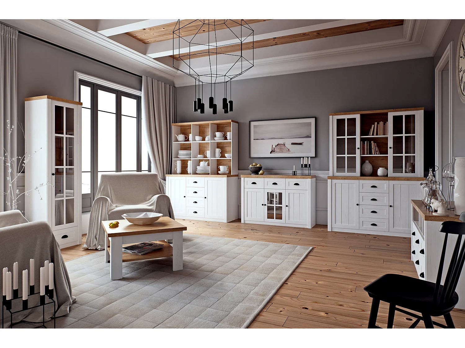 Couchtisch zeitloses Design - weiß - LEMAS