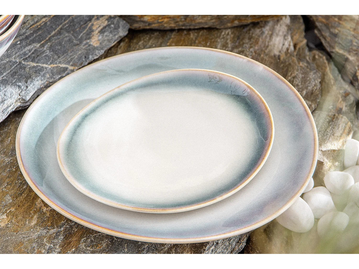 Teller-Set Speiseteller 6-tlg - Porzellan - bunt - FREJA