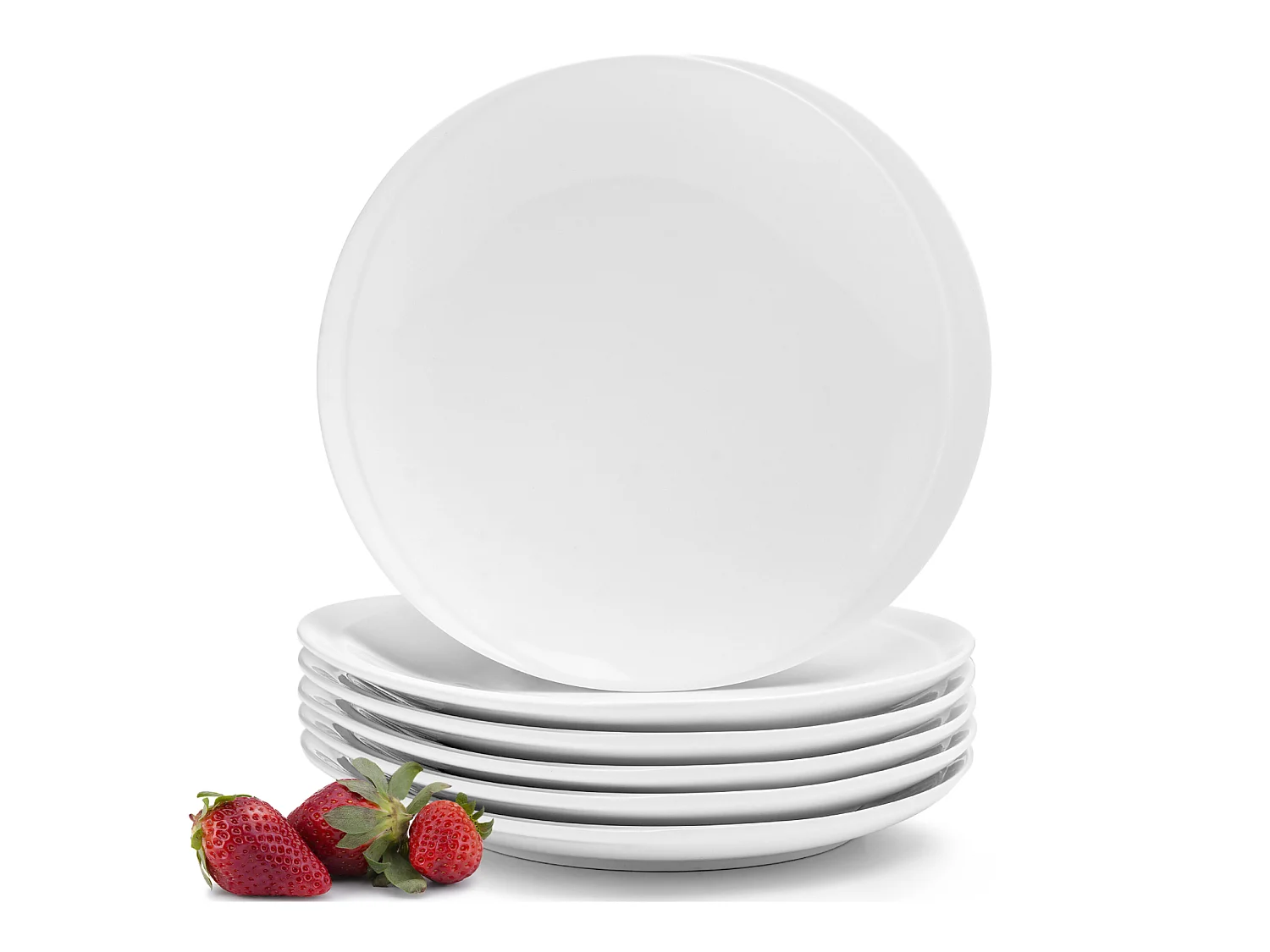 Dessertteller  (6-tlg) 6 Personen  - Porzellan - cremig - RESEDA