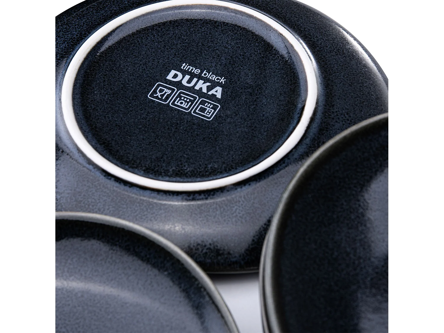 Dessertteller (6-tlg) 6 Personen  - Porzellan - schwarz - TIME BLACK