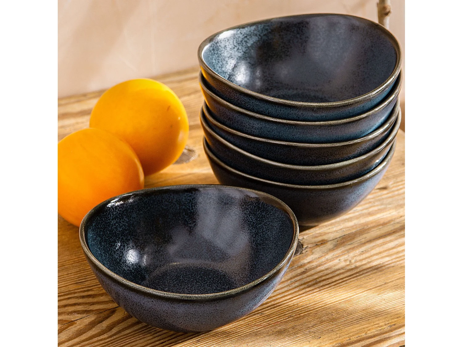 Schale-Set (6er-Set)  - Porzellan - schwarz - TIME BLACK