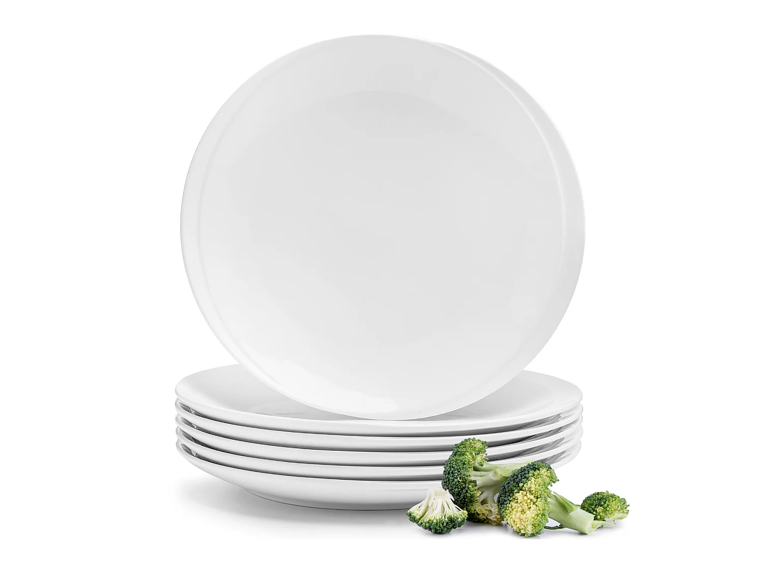 Teller-Set (6-tlg) - Porzellan - cremig - RESEDA