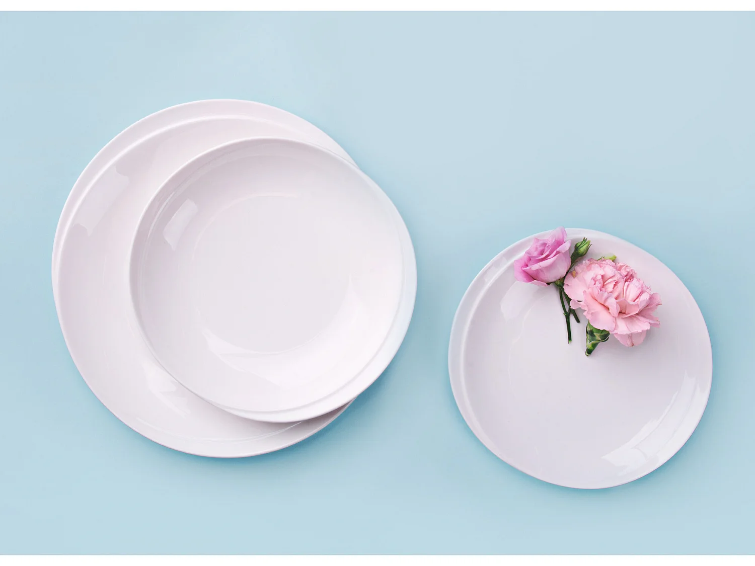 Teller-Set (6-tlg) - Porzellan - cremig - RESEDA