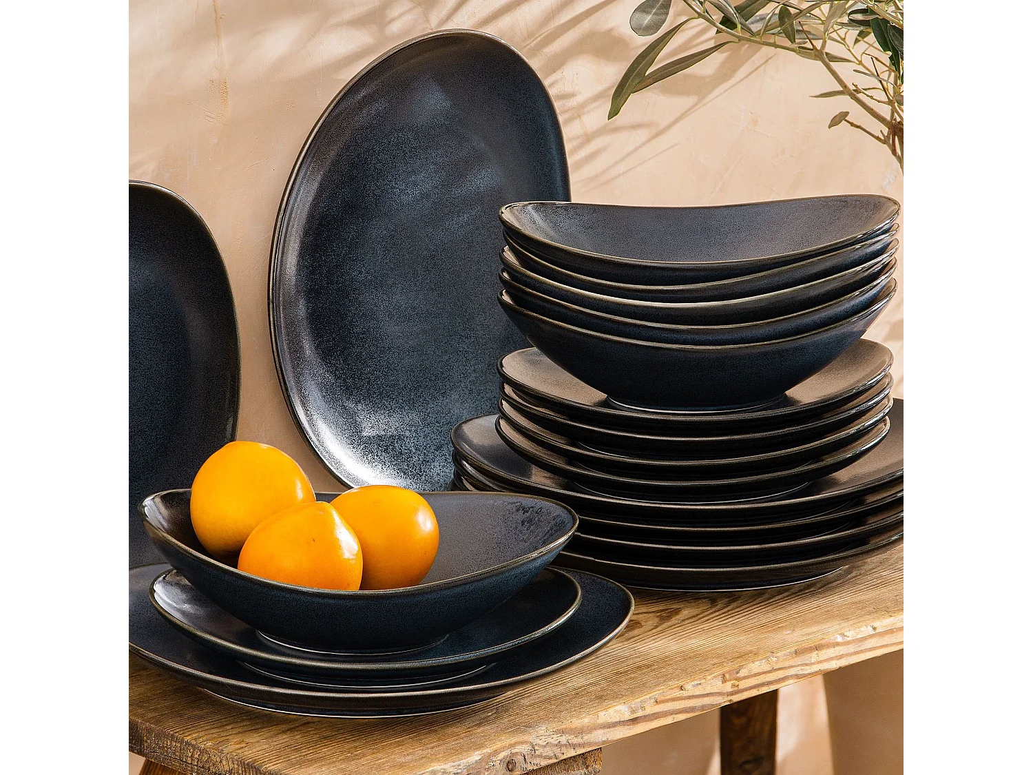 Lowboard  - Glas Weiß/Eiche Wotan Dekor - DAMINO