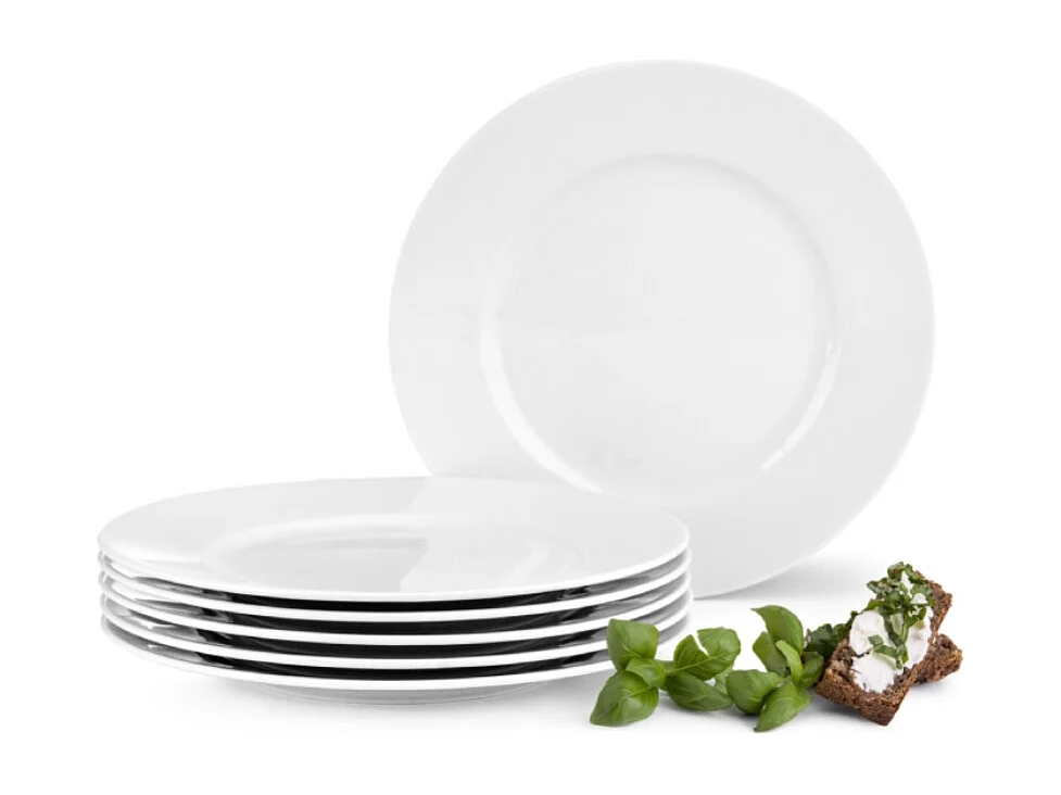 Dessertteller (6er-Set)  - Porzellan - weiß - MUSCARI