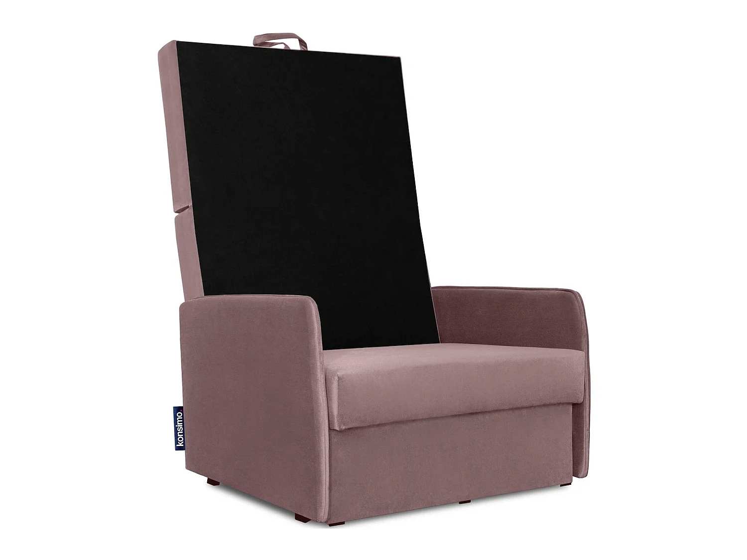 Klappsofa mit Schlaffunktion und Bettkasten - Rosa - PEDATU