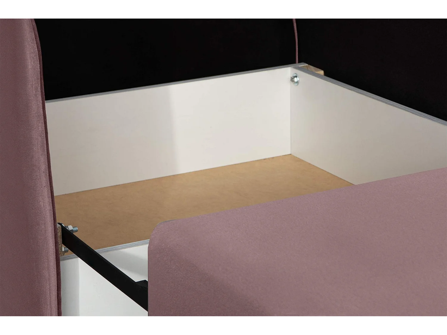 Klappsofa mit Schlaffunktion und Bettkasten - Rosa - PEDATU