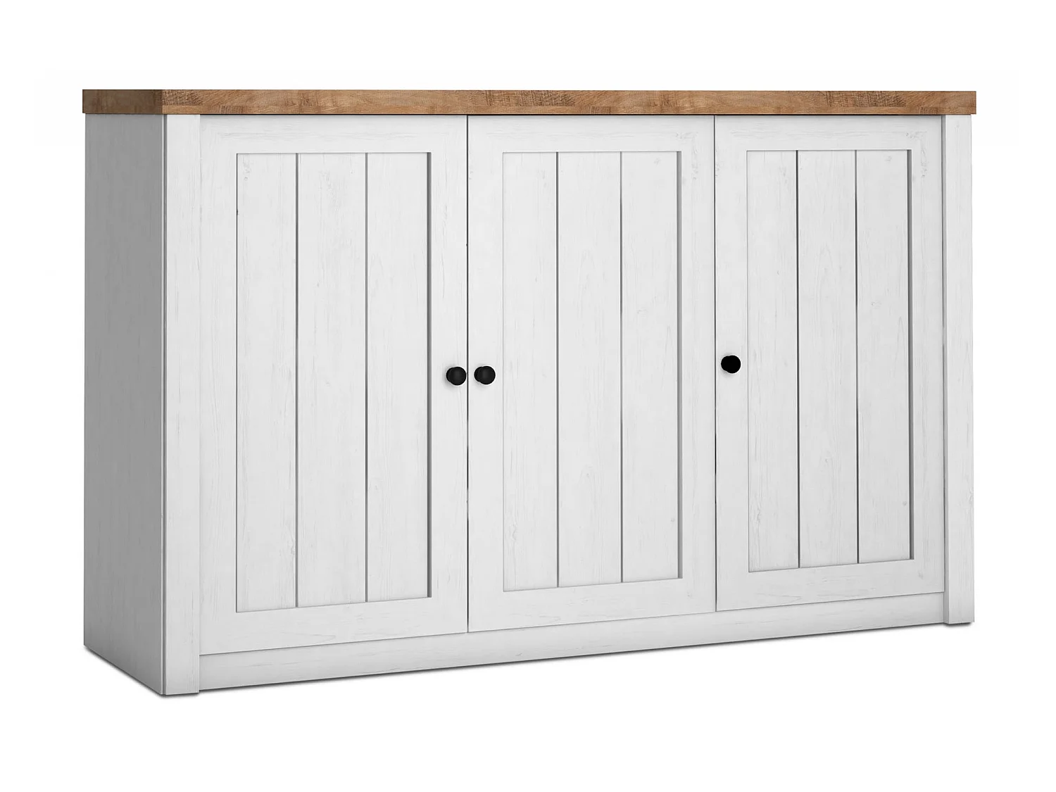 Kommode zeitloses Design - Provenzalischer Stil - weiß - LEMAS