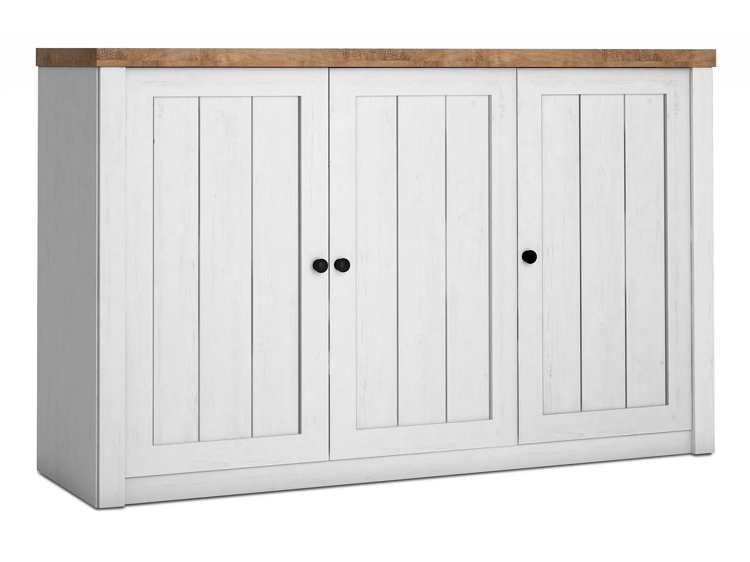 Kommode zeitloses Design - Provenzalischer Stil - weiß - LEMAS