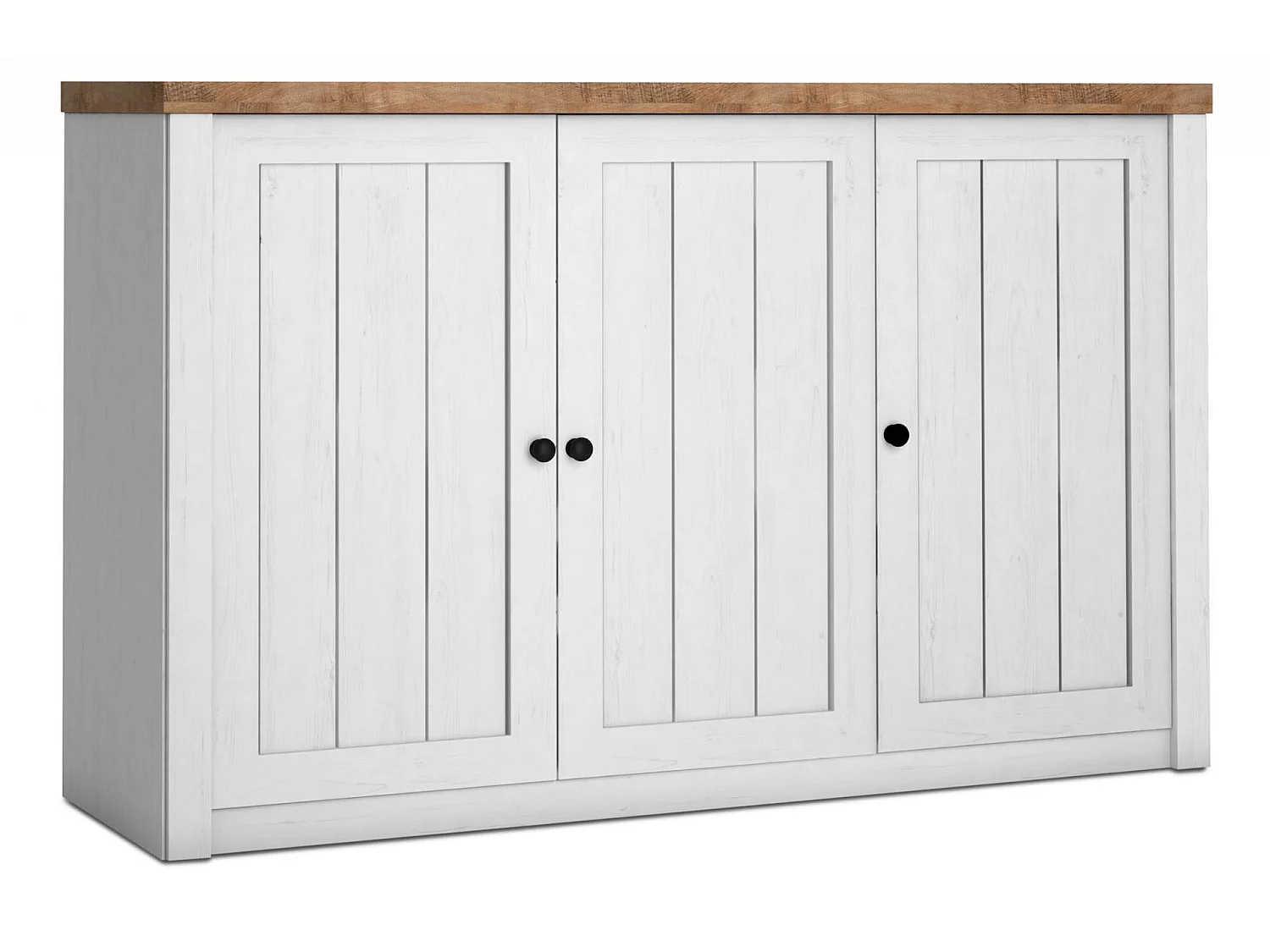 Kommode zeitloses Design - Provenzalischer Stil - weiß - LEMAS