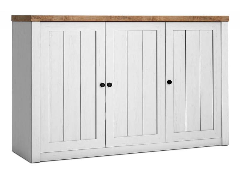 Kommode zeitloses Design - Provenzalischer Stil - weiß - LEMAS