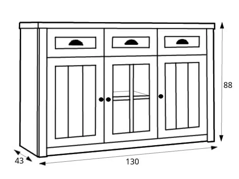 Kommode mit Schubladen - weiß - LEMAS