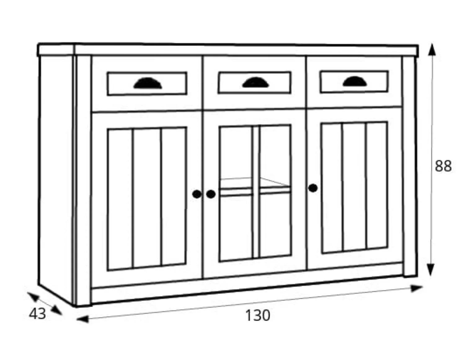 Kommode mit Schubladen - weiß - LEMAS
