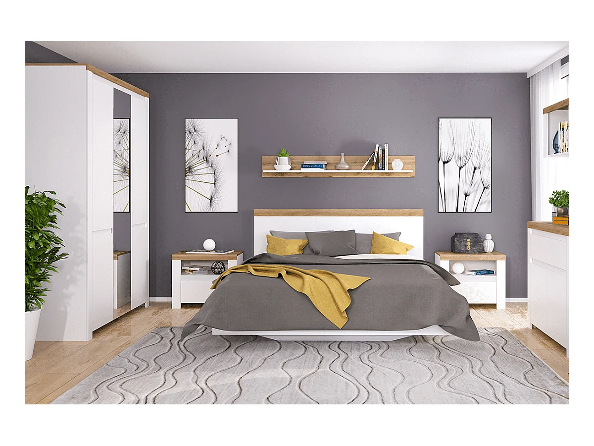 Kommode zeitloses Design - Weißglanz - DAMINO