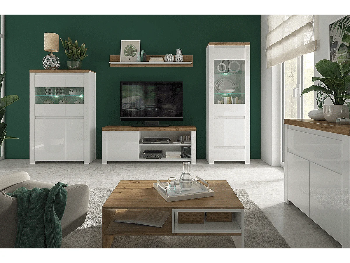 Kommode zeitloses Design - Weißglanz - DAMINO