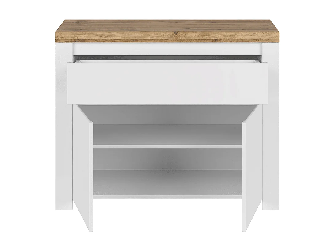 Kommode zeitloses Design - Weißglanz - DAMINO