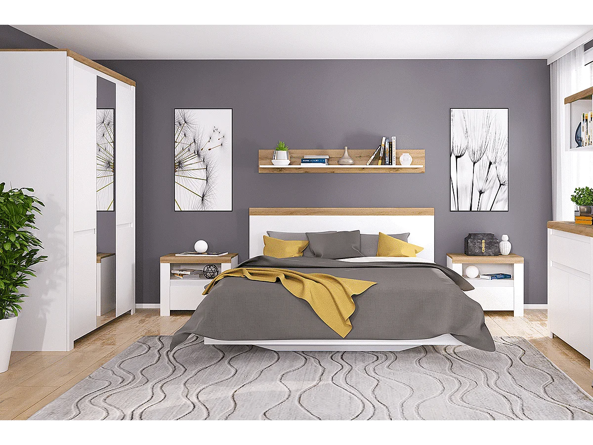 Kommode zeitloses Design - Weißglanz - DAMINO