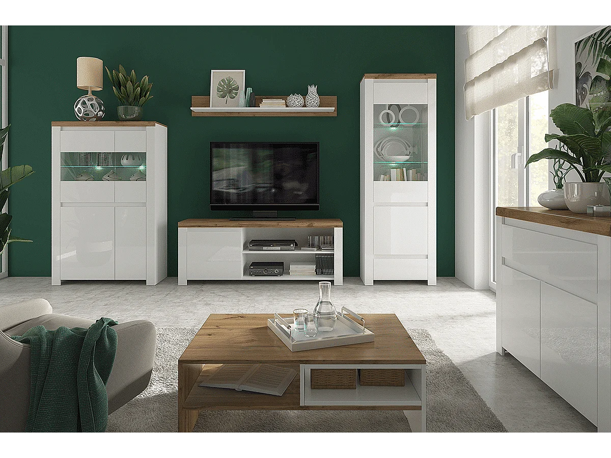 Kommode zeitloses Design - Weißglanz - DAMINO