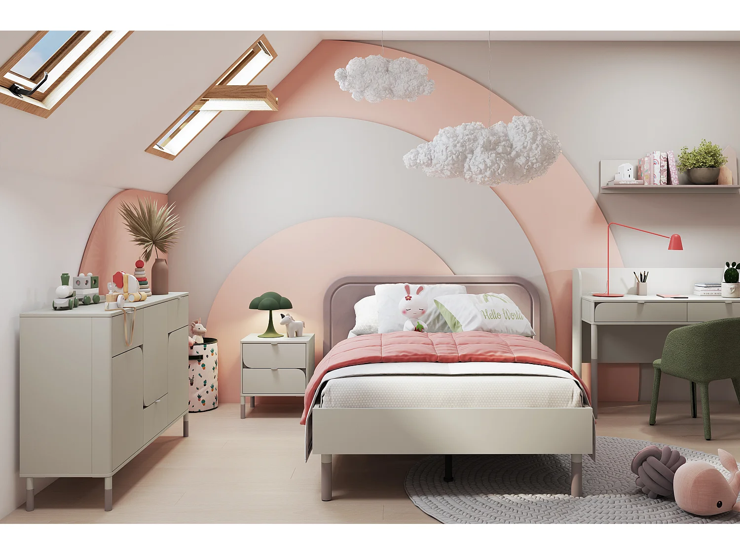 Kommode mit Schubladen  - Creme - CATTA