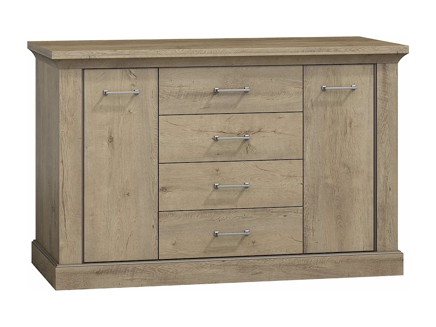 Kommode mit Schubladen und Türen - vintage - natürliche Eiche - VETIS