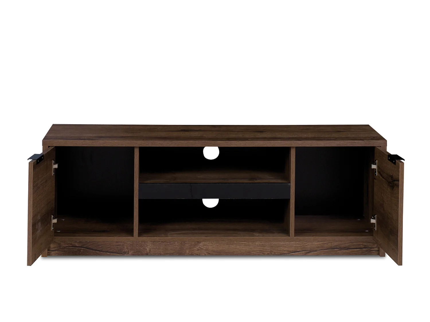 RTV-Schrank mit Türen mit Einlegeböde - braun - MERO