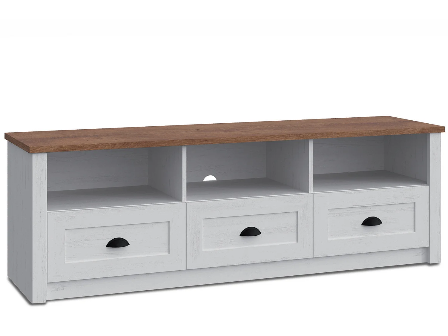 TV-Schränk Loft-Stil - weiß - LEMAS