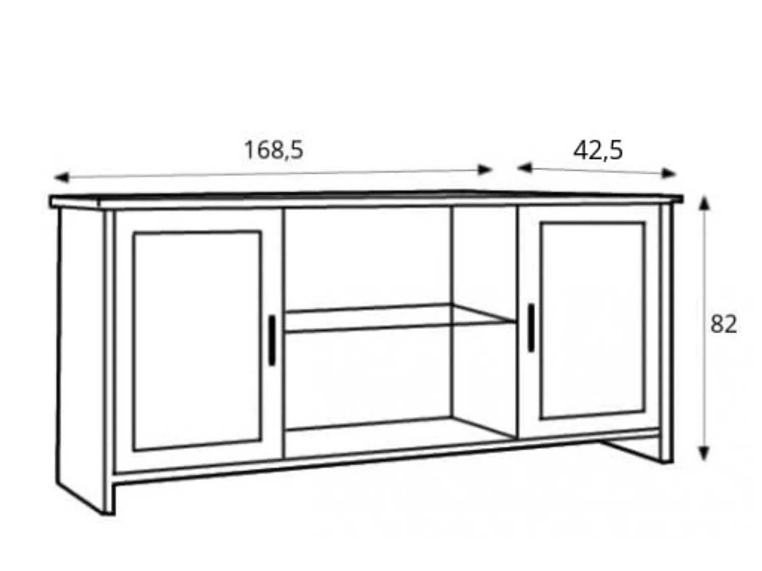 RTV-Schrank mit Türen maritimer Stil fräsen - weiß - MARIME
