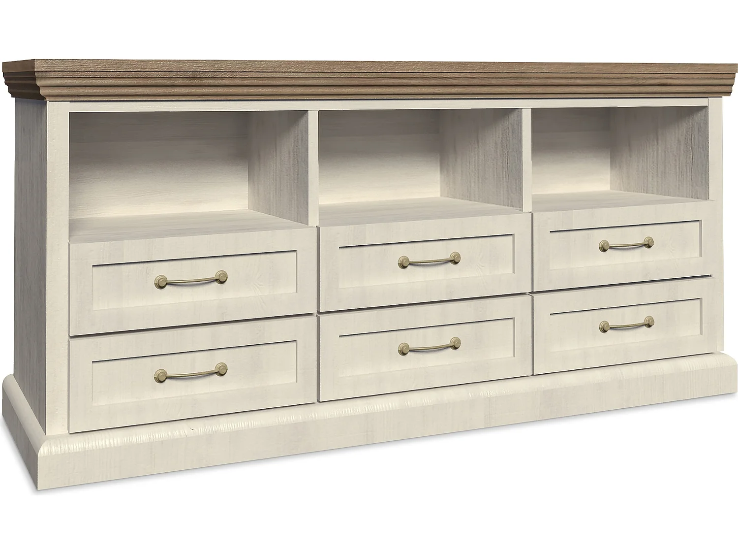 RTV-Schrank mit Schubladen - Cremefarben - ARVEN