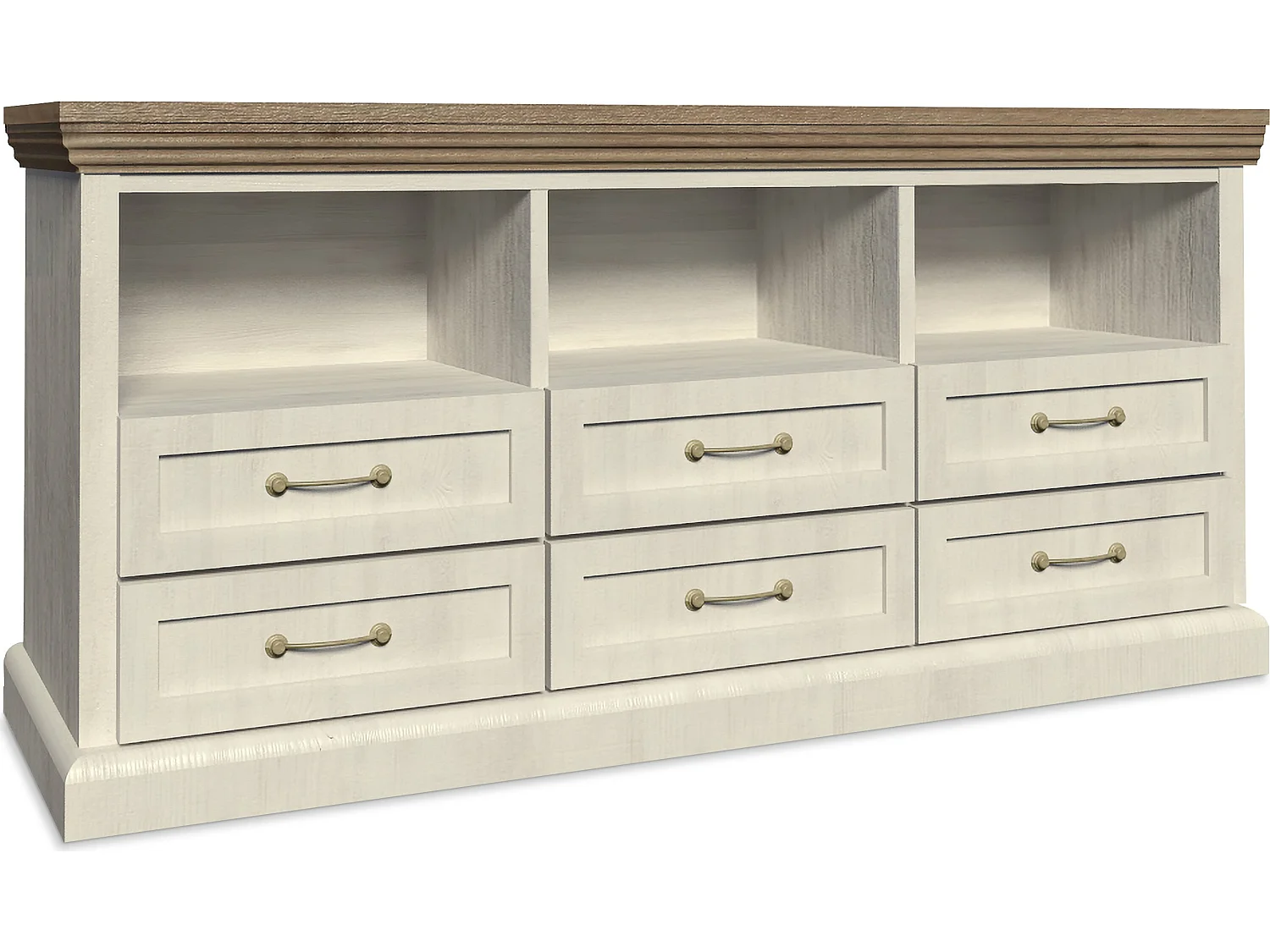 RTV-Schrank mit Schubladen - Cremefarben - ARVEN