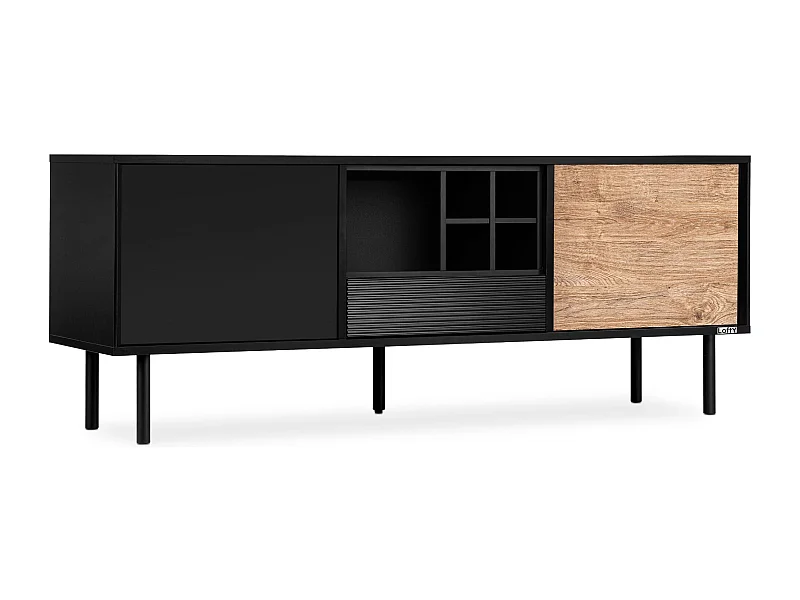 TV-Schränk Loft-Stil - schwarz - LOFTY