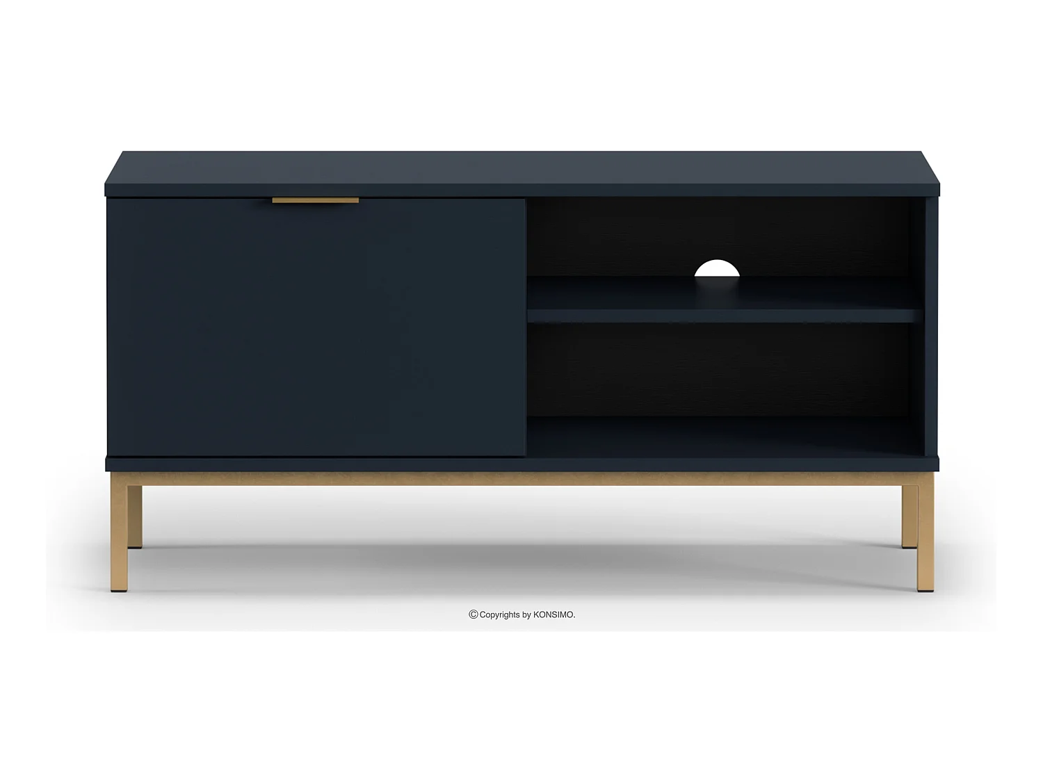 TV Schränke zeitloses Design mit Schublade - marineblue - RUFES