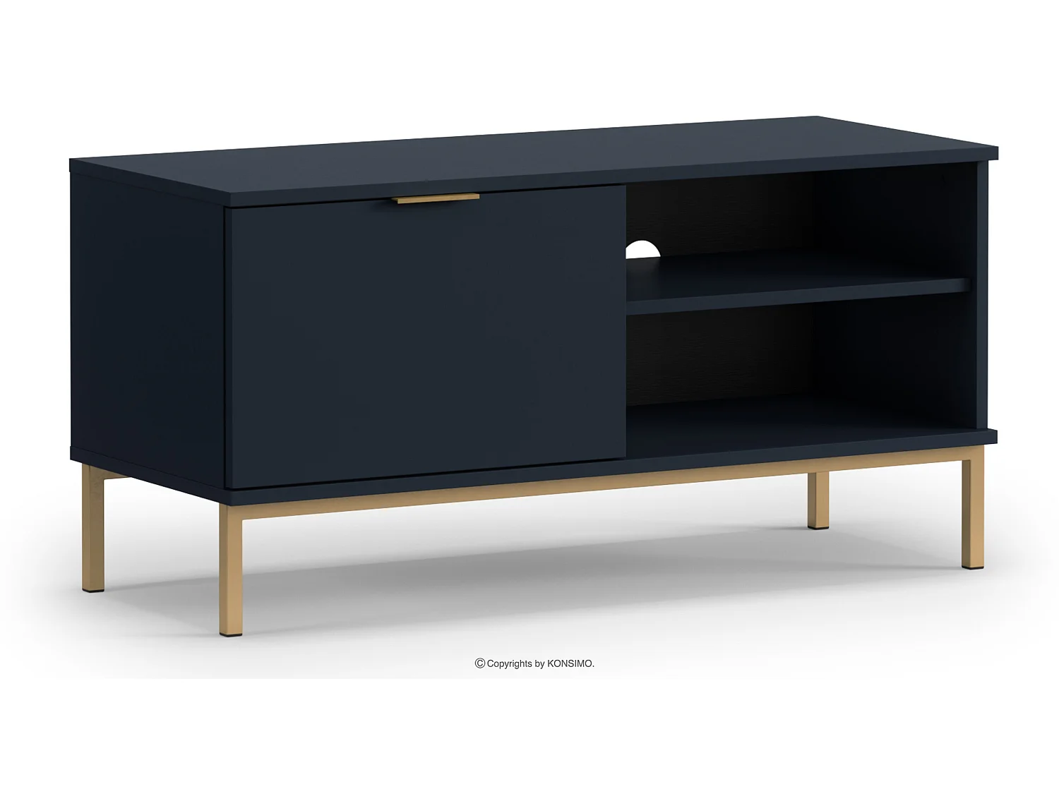 TV Schränke zeitloses Design mit Schublade - marineblue - RUFES