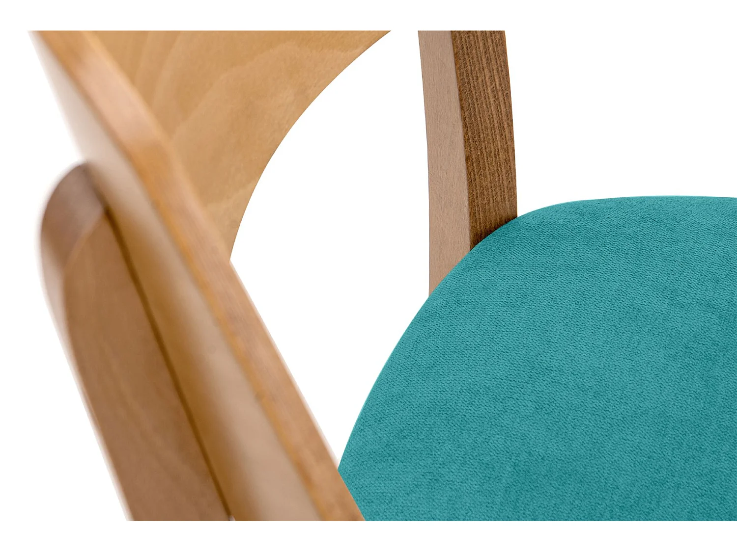 2er Set Esszimmerstühle - Velours-Sitz - Gestell aus Massivholz - blau - VINIS